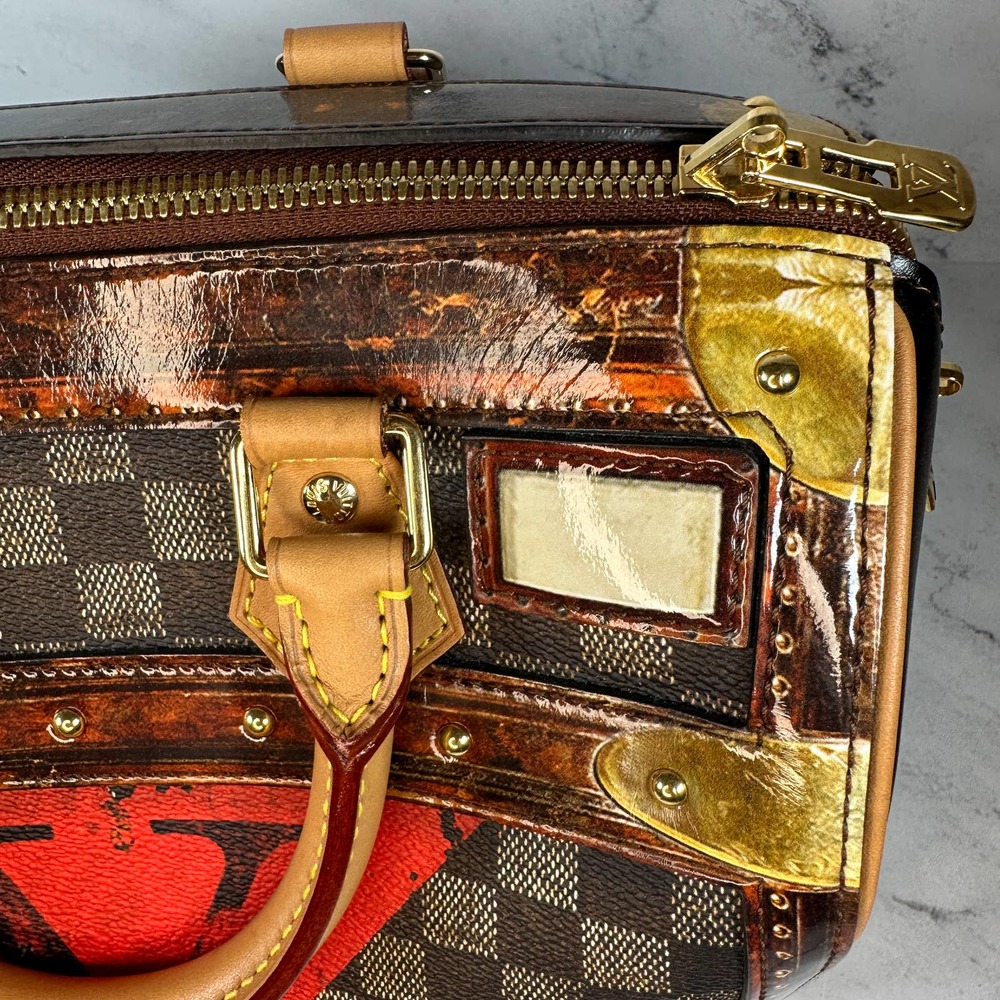 Louis Vuitton Transformed Speedy Bag Damier Ebene Time Trunk V Bandouliere 25 LV - Picture 13 of 15